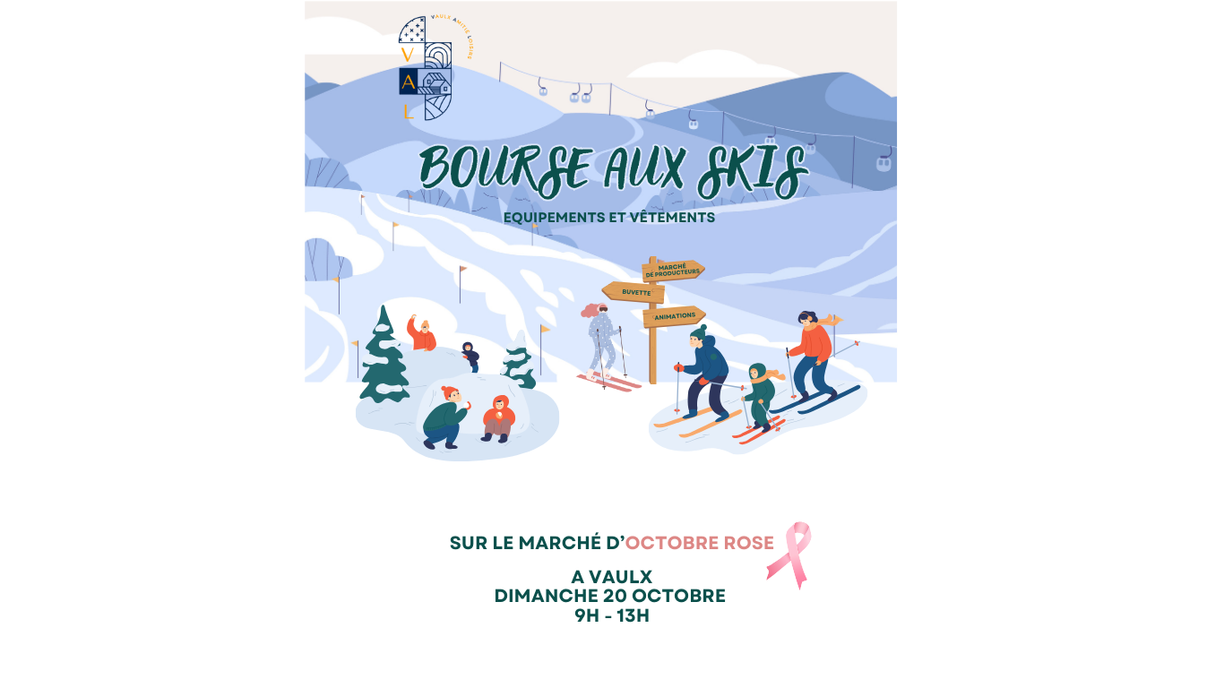 Bourse aux skis, équipements et vêtements.
